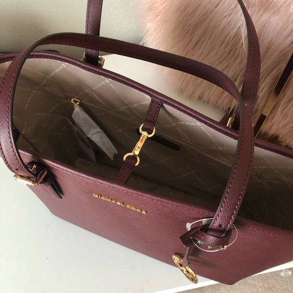 Michael kors Jet set medium carryall Tote merlot - Picture 7 of 7